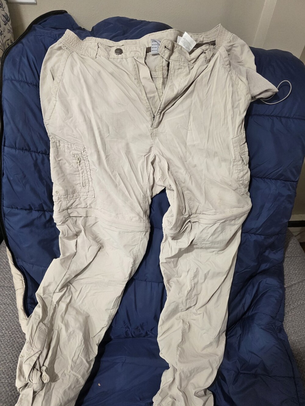 Men's Lightweight Beige Cargo Pants - Neutral Comfort Columbia TITANIUM